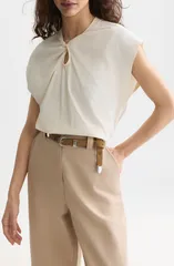 スコッチアンドソーダ レディース トップス シャツ Scotch Soda Twisted Neckline Top EGGNOGのサムネイル