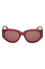 マックスマーラ レディース アクセサリー サングラス・アイウェア Max Mara 52mm Round Sunglasses MILKY CHERRY ROSE BRONZEのサムネイル