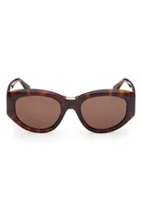 マックスマーラ レディース アクセサリー サングラス・アイウェア Max Mara 52mm Round Sunglasses BLONDE HAVANA BRONZE BROWN ブラウンのサムネイル