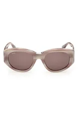 マックスマーラ レディース アクセサリー サングラス・アイウェア Max Mara 52mm Round Sunglasses GREY PALLADIUM CHOCOLATE グレーのサムネイル