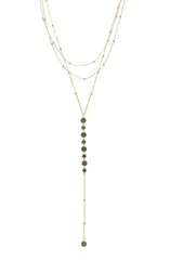 エティカ レディース アクセサリー ネックレス・チョーカー レース Ettika Triple Layer YNecklace BLACK ブラックのサムネイル