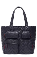 エムジーウォレス レディース バッグ キルティング ナイロン MZ Wallace Large Metro Quilted Nylon Tote BLACK ブラックのサムネイル