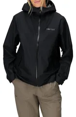 マーモット レディース アウター コート フーデッドジャケット ミニ ジャケット Marmot Minimalist Pertex Waterproof Hooded Jacket BLACK ブラッのサムネイル
