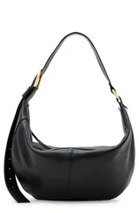オールセインツ レディース バッグ レザー AllSaints Luna Leather Shoulder Bag BLACK ブラックのサムネイル
