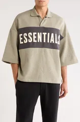 フィアオブゴッド メンズ トップス ポロシャツ コットン ロゴ グラフィック Fear of God Essentials Panelled Logo Graphicotton Cropolo SEAのサムネイル