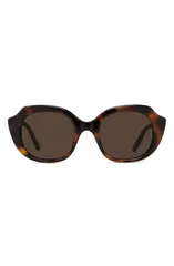 ロエベ レディース アクセサリー サングラス・アイウェア Loewe Slim 50mm Geometric Sunglasses DARK HAVANA BROWN ブラウンのサムネイル