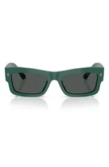 ジミーチュー レディース アクセサリー サングラス・アイウェア Jimmy Choo 53mm Rectangular Sunglasses DARK GREEN DARK GREY グレーのサムネイル