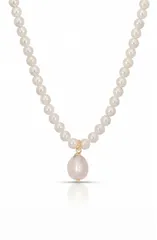エティカ レディース アクセサリー ネックレス・チョーカー レース Ettika Freshwater Pendant Bead Necklace WHITE ホワイトのサムネイル