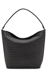 マンゴ レディース バッグ MANGO Braided Bucket Shoulder Bag CHOCOLATE チョコレートのサムネイル