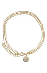 エティカ レディース アクセサリー ブレスレット・バングル・アンクレット アンクル Ettika Pav Disc Laye red Chain Anklet GOLD ゴールドのサムネイル