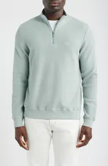 バブアー メンズ アウター パーカー・スウェット ハーフジップ Barbouravensworth Quarter Zipullover DUSTY SLATE スレートのサムネイル
