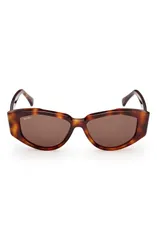 マックスマーラ レディース アクセサリー サングラス・アイウェア Max Mara Lee 52mm Round Sunglasses HAVANA SHINY PALE GOLD BROWN ブラウのサムネイル