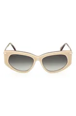 マックスマーラ レディース アクセサリー サングラス・アイウェア Max Mara Beth 54mm Polarized Geometric Sunglasses WHITE GRADIENT GRのサムネイル