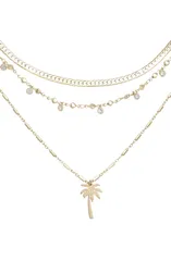 エティカ レディース アクセサリー ネックレス・チョーカー レース Ettika Palm Pendant Multistrand Necklace GOLD ゴールドのサムネイル