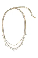 エティカ レディース アクセサリー ネックレス・チョーカー レース Ettika Set of 4 Crystal Chain Link Necklaces GOLD ゴールドのサムネイル