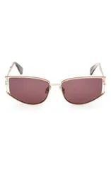 マックスマーラ レディース アクセサリー サングラス・アイウェア Max Mara Menton 58mm Cat Eye Sunglasses GOLD STRIPED PLUM VIOLET バイのサムネイル