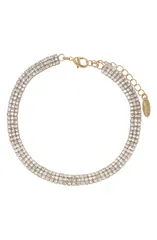 エティカ レディース アクセサリー ブレスレット・バングル・アンクレット アンクル Ettika Crystal Pav Chain Anklet GOLD ゴールドのサムネイル