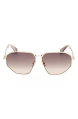 マックスマーラ レディース アクセサリー サングラス・アイウェア Max Mara Miller 54mm Navigator Sunglasses PALE GOLD FEATHER GREY BRのサムネイル