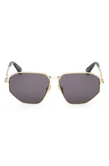 マックスマーラ レディース アクセサリー サングラス・アイウェア Max Mara Miller 54mm Navigator Sunglasses DEEP GOLD BLACK HORN SMOKのサムネイル