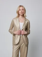 マジェスティック レディース アウター ジャケット・ブルゾン トール ブレザー リネン Majestic Filaturestretch Metallic Linen One Button Blazeのサムネイル