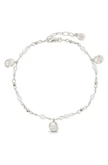 エティカ レディース アクセサリー ブレスレット・バングル・アンクレット アンクル Ettikaura Swirl Pendant Freshwater Pearl Anklet SILVER シルバのサムネイル