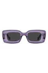 ロエベ レディース アクセサリー サングラス・アイウェア Loewe Chunky Anagram 46mm Rectangular Sunglasses VIOLET OTHER SMOKE スモーのサムネイル