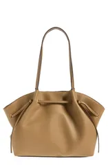 マンゴ レディース バッグ レザー フェイクレザー MANGO Romina Faux Leather Shoulder Bag MEDIUM BROWN ブラウンのサムネイル