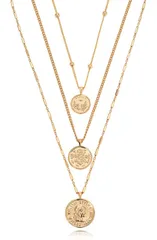 エティカ レディース アクセサリー ネックレス・チョーカー レース Ettika Set of 3 Coin Pendant Necklaces GOLD ゴールドのサムネイル