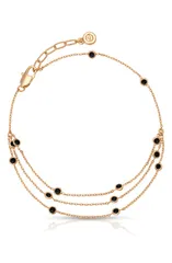 エティカ レディース アクセサリー ブレスレット・バングル・アンクレット アンクル Ettika Fine Details Cubic Zirconianklet BLACK ブラックのサムネイル