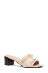 スチュアート ワイツマン レディース シューズ ヒール サンダル レザー Stuart Weitzman Perry Leather Slide Sandal Women LINEN