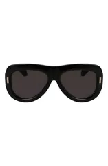 フェラガモ レディース アクセサリー サングラス・アイウェア FERRAGAMO Rivets 57mm Aviator Sunglasses BLACK ブラックのサムネイル