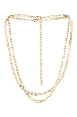 エティカ レディース アクセサリー ネックレス・チョーカー レース Ettika Set of 2 Freshwater Pearl and Chainecklaces GOLD ゴールドのサムネイル