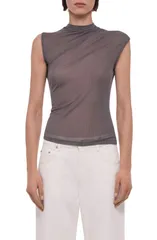 ヘルムート ラング レディース トップス シャツ シアー Helmut Lang Twist Sheer Tank DARK GREY グレーのサムネイル