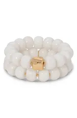 エティカ レディース アクセサリー ブレスレット・バングル・アンクレット Ettika Set of 2 Power Bead Stackable Bracelets BONEのサムネイル