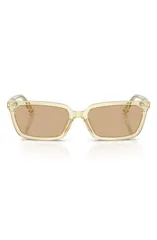 ジミーチュー レディース アクセサリー サングラス・アイウェア Jimmy Choo 55mm Rectangular Sunglasses TRANSPARENT YELLOW YELLOW イエロのサムネイル