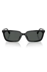 ジミーチュー レディース アクセサリー サングラス・アイウェア Jimmy Choo 55mm Rectangular Sunglasses BLACK DARK GREY ブラックのサムネイル
