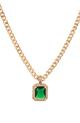 エティカ レディース アクセサリー ネックレス・チョーカー レース Ettika Cubic Zirconia Pendant Necklace GREEN グリーンのサムネイル