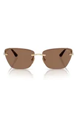 ヴォーグ レディース アクセサリー サングラス・アイウェア VOGUE 59mm Rimless Cat Eye Sunglasses PALE GOLD ゴールドのサムネイル