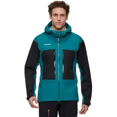 マムート メンズ アウター コート フーデッドジャケット Mammutaiss Hs Hooded Jacket Mens Deep TealBlack ブラックのサムネイル