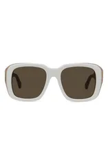 ロエベ レディース アクセサリー サングラス・アイウェア Loewe Signature 53mm Square Sunglasses IVORY BROWN アイボリーのサムネイル