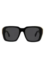 ロエベ レディース アクセサリー サングラス・アイウェア Loewe Signature 53mm Square SunglassesHINY BLACK SMOKE ブラックのサムネイル