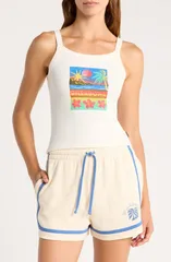 ビラボン レディース トップス シャツ リブニット グラフィック Billabong Day Trip Forever Graphic Rib Knitank SALT CRYSTALのサムネイル