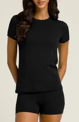 ウィルソン レディース トップス Tシャツ WILSON Pro Seamless TShirt BLACK ブラックのサムネイル