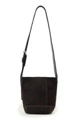オールセインツ レディース バッグ ミニ スエード AllSaints Mini Alba Suede Crossbody Hobo Bag BITTER BROWN ブラウンのサムネイル