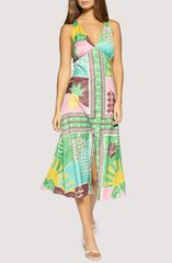 ロストアンドワンダー レディース トップス ワンピース プリント Lost Wander Isla Spell Scarf Print Dress GREENMULTI グリーン