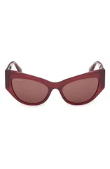 マックスマーラ レディース アクセサリー サングラス・アイウェア Max Mara 54mm Cat Eye SunglassesHINY MILKY CHERRY BURGUNDY バーガンディのサムネイル