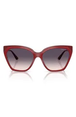 ヴォーグ レディース アクセサリー サングラス・アイウェア VOGUE 57mm Polarized Gradient Cat Eye Sunglasses RED レッドのサムネイル