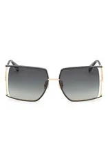 マックスマーラ レディース アクセサリー サングラス・アイウェア Max Mara 68mm Gradient Oversize Rectangular Sunglasses DEEP GOLD DEのサムネイル