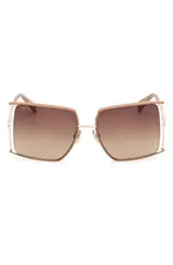 マックスマーラ レディース アクセサリー サングラス・アイウェア Max Mara 68mm Gradient Oversize Rectangular Sunglasses GOLD CAMEL Bのサムネイル