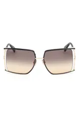 マックスマーラ レディース アクセサリー サングラス・アイウェア Max Mara 68mm Gradient Oversize Rectangular Sunglasses GOLD BLACK Gのサムネイル